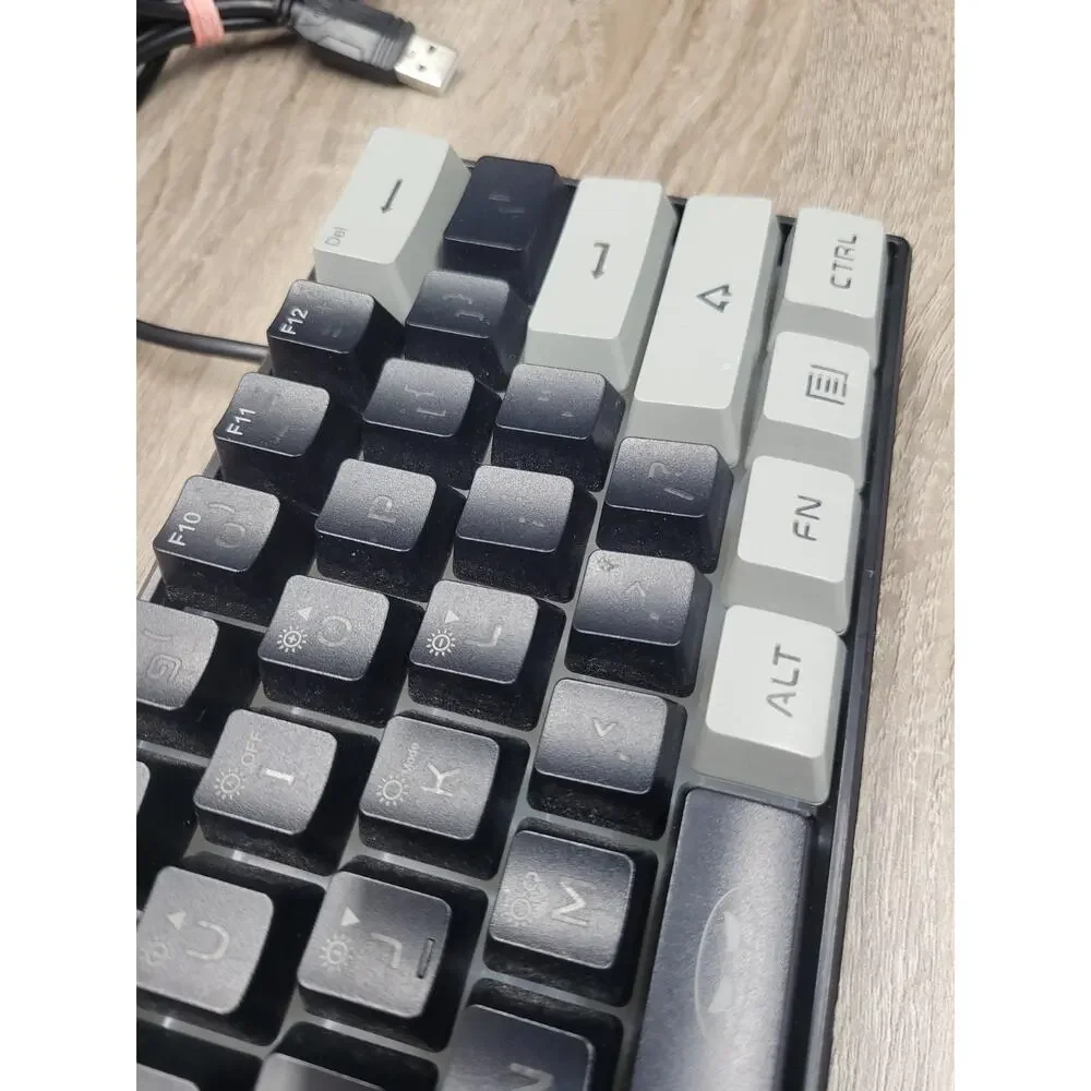 MageGee TS91 Mini 60% Wired One Handed Gaming Keyboard, RGB Backlit, Black